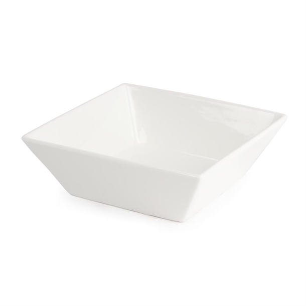 Olympia Lumina Square Bowls White 140mm (6 Pack)