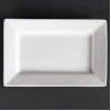 Olympia Lumina Wide Rim Rectangular Plates White 200x 130mm (6 Pack)