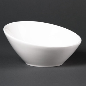 Olympia Lumina Oval Sloping Bowls White 148mm (6 Pack)