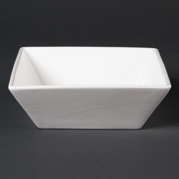 Olympia Lumina Square Bowls White 140mm (6 Pack)