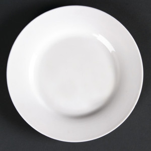 Olympia Lumina Wide Rim Round Plates White 150mm (6 Pack)