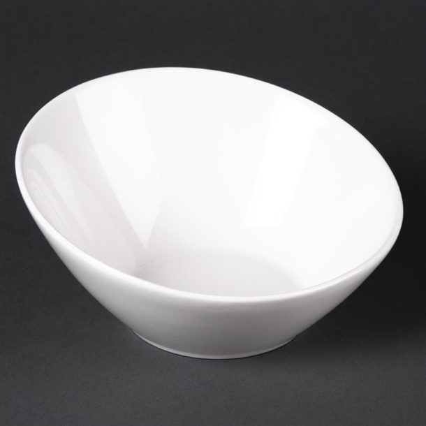 Olympia Lumina Oval Sloping Bowls White 148mm (6 Pack)