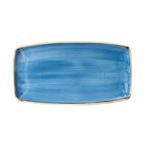 Churchill Stonecast Rectangular Plate Cornflower Blue 350 x 185mm (12 Pack)