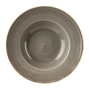 Churchill Stonecast Round Wide Rim Bowl Peppercorn Grey 280mm