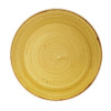 Churchill Stonecast Round Coupe Plate Mustard Seed Yellow 220mm
