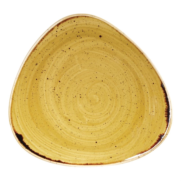 Churchill Stonecast Triangle Plate Mustard Seed Yellow 229mm Churchill Stonecast Triangle Plate Mustard Seed Yellow 229mm