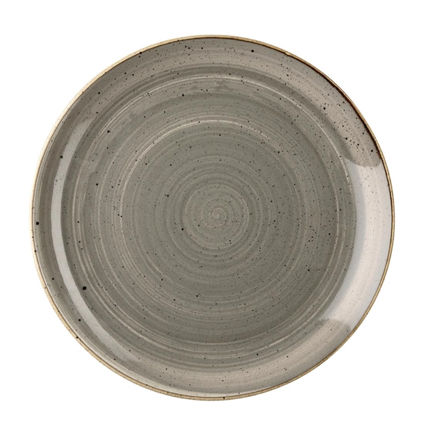 Churchill Stonecast Round Coupe Plate Peppercorn Grey 217mm