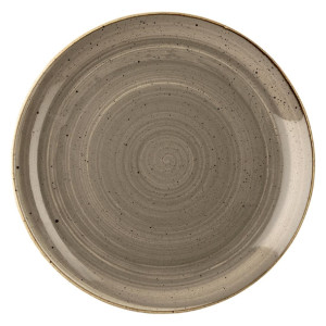 Churchill Stonecast Peppercorn Grey Round Coupe Plate 324mm