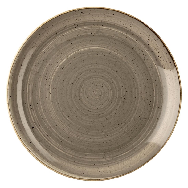 Churchill Stonecast Peppercorn Grey Round Coupe Plate 324mm