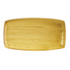 Churchill Stonecast Rectangular Plate Mustard Seed Yellow 350 x 185mm