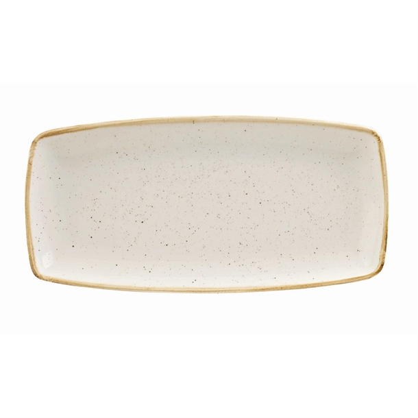 Churchill Stonecast Rectangular Plate Barley White 295 x 150mm Churchill Stonecast Rectangular Plate Barley White 295 x 150mm