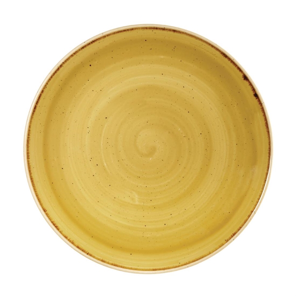 Churchill Stonecast Round Coupe Plate Mustard Seed Yellow 260mm Churchill Stonecast Round Coupe Plate Mustard Seed Yellow 260mm