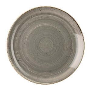 Churchill Stonecast Round Coupe Plate Peppercorn Grey 165mm