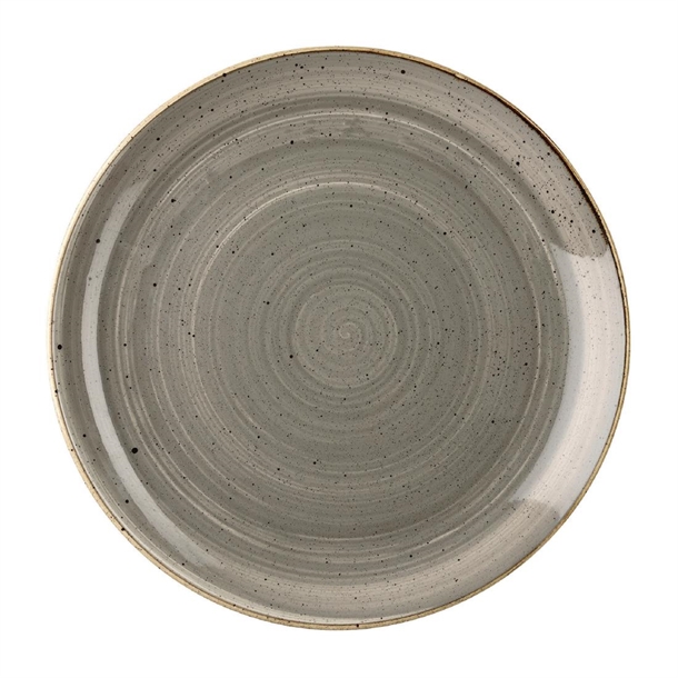 Churchill Stonecast Round Coupe Plate Peppercorn Grey 165mm
