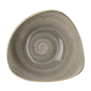 Churchill Stonecast Triangle Bowls Peppercorn Grey 235mm (Pack of 12)
