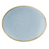 Churchill Stonecast Duck Egg Blue Oval Coupe Plate 192 x 160mm Churchill Stonecast Duck Egg Blue Oval Coupe Plate 192 x 160mm