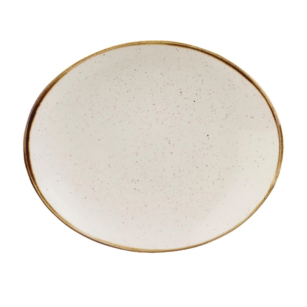 Churchill Stonecast Barley White Oval Coupe Plate 192 x 160mm Churchill Stonecast Barley White Oval Coupe Plate 192 x 160mm