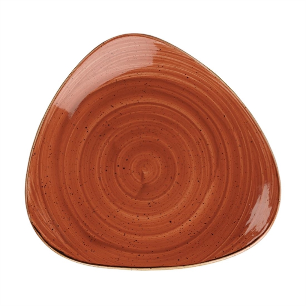 Churchill Stonecast Spiced Orange Triangular Plate 192mm Churchill Stonecast Spiced Orange Triangular Plate 192mm