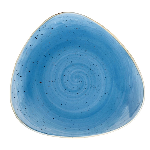 Churchill Stonecast Triangle Plate Cornflower Blue 197mm (12 Pack)
