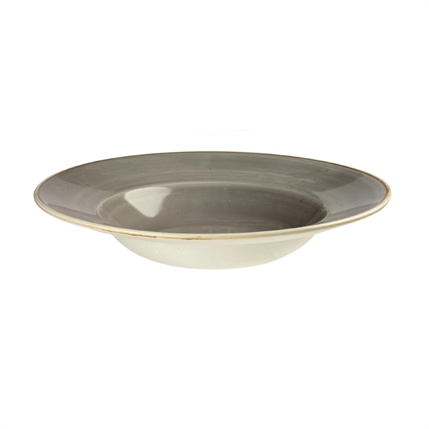 Churchill Stonecast Round Wide Rim Bowl Peppercorn Grey 240mm Churchill Stonecast Round Wide Rim Bowl Peppercorn Grey 240mm