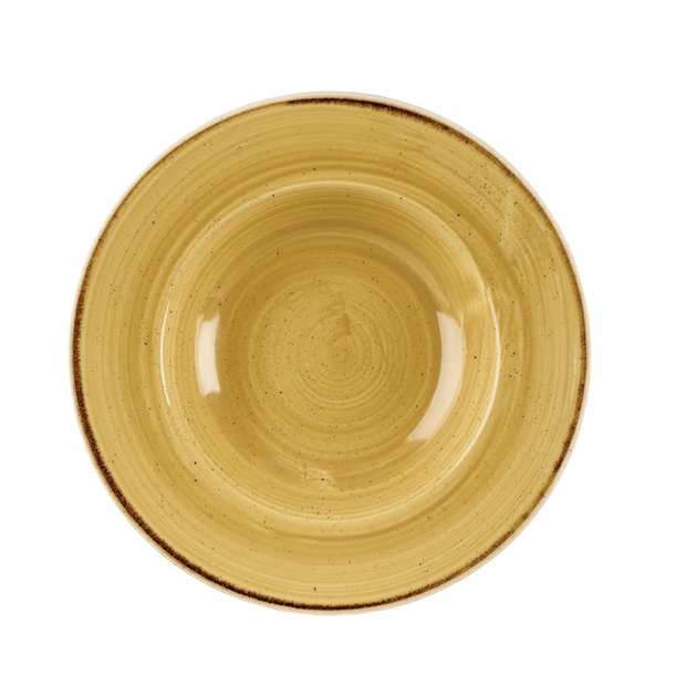 Churchill Stonecast Round Wide Rim Bowl Mustard Seed Yellow 240mm Churchill Stonecast Round Wide Rim Bowl Mustard Seed Yellow 240mm