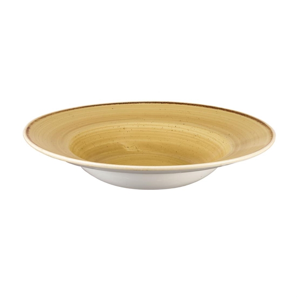 Churchill Stonecast Round Wide Rim Bowl Mustard Seed Yellow 240mm Churchill Stonecast Round Wide Rim Bowl Mustard Seed Yellow 240mm