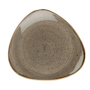 Churchill Stonecast Peppercorn Grey Triangular Plate 265mm