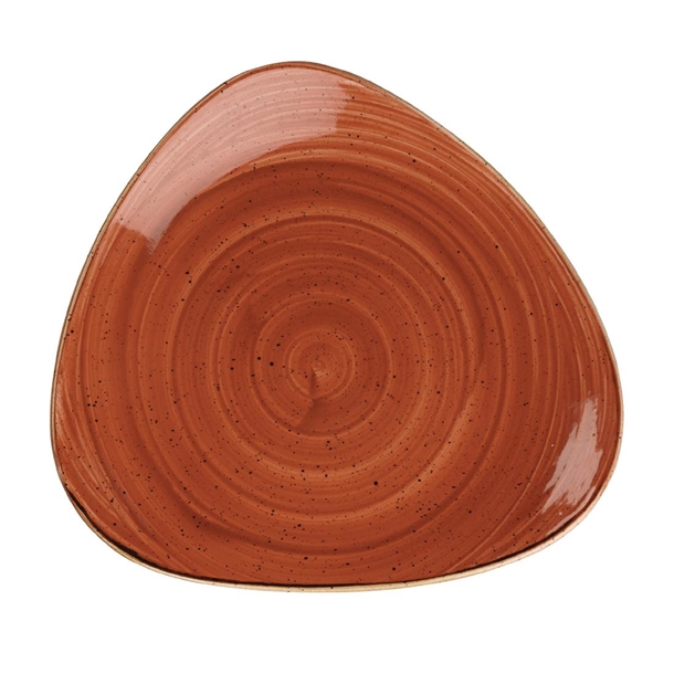 Churchill Stonecast Spiced Orange Triangular Plate 265mm Churchill Stonecast Spiced Orange Triangular Plate 265mm