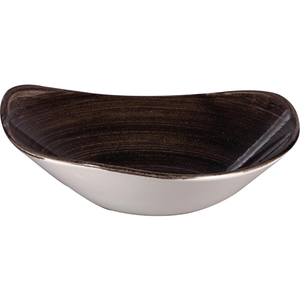 Churchill Stonecast Patina Triangular Bowls Black 235mm (12 Pack) Churchill Stonecast Patina Triangular Bowls Black 235mm (12 Pack)