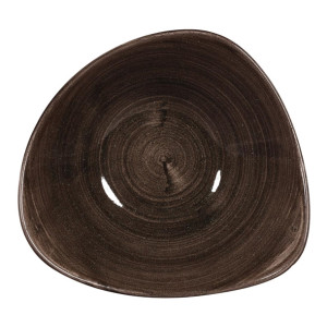 Churchill Stonecast Patina Triangular Bowls Black 235mm (12 Pack)
