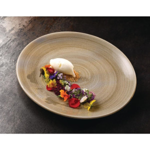 Churchill Stonecast Patina Antique Coupe Plates Taupe 260mm