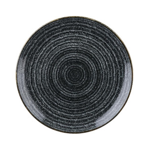Churchill Studio Prints Homespun Charcoal Black Coupe Plate 165mm (Pack of 12)