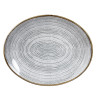 Churchill Studio Prints Homespun Stone Grey Oval Coupe Plate 270 x 229mm