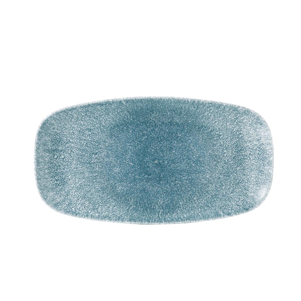 Churchill Studio Prints Raku Oblong Plate 355mm (6 Pack) Topaz Blue