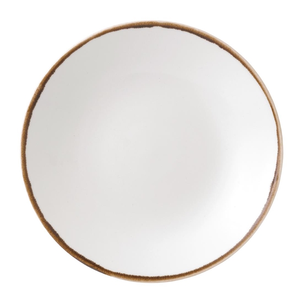 Dudson Harvest Deep Coupe Plates Natural 255mm (12 Pack)