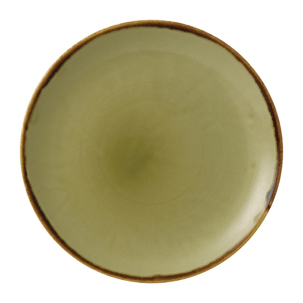 Dudson Harvest Round Coupe Plates Green 260mm (12 Pack) Dudson Harvest Round Coupe Plates Green 260mm (12 Pack)