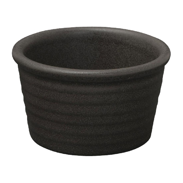 Zuma Charcoal Ribbed Ramekins 85mm (6 Pack) Zuma Charcoal Ribbed Ramekins 85mm (6 Pack)