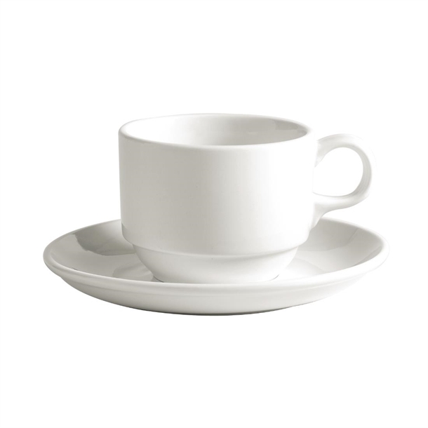 Australian Fine China Bistro Stacking Tea Cups 220ml Australian Fine China Bistro Stacking Tea Cups 220ml