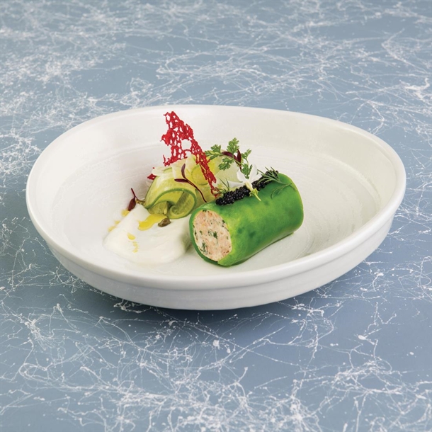 Moda Porcelain Snow Organic Bowl/Plate - 205x190mm (6 Pack)