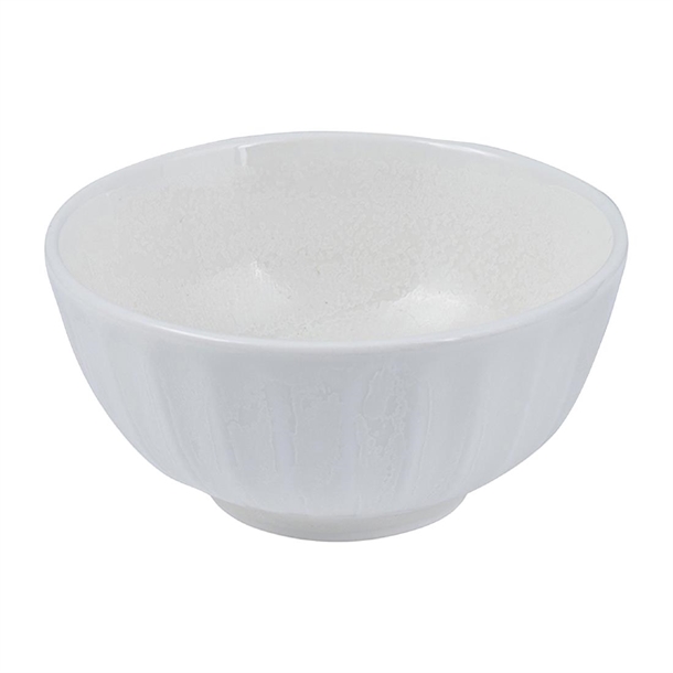 Moda Porcelain Snow Scalloped Round Bowl 140mm - 490ml (6 Pack)