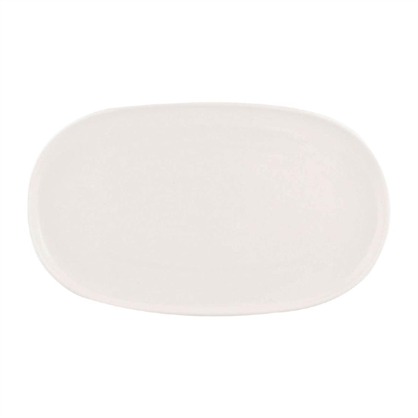 Moda Porcelain Snow Oval Coupe Plate - 405x240mm (3 Pack)