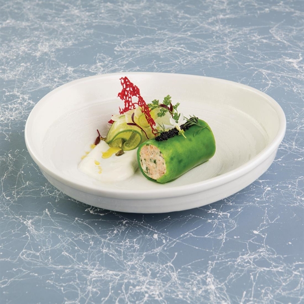 Moda Porcelain Snow Organic Bowl/Plate - 225x205mm (6 Pack)