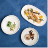 Moda Porcelain Snow Oval Coupe Plate - 405x240mm (3 Pack)