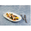 Moda Porcelain Snow Oval Coupe Plate - 405x240mm (3 Pack)