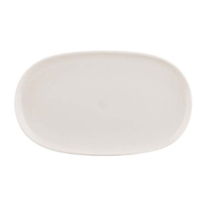 Moda Porcelain Snow Oval Coupe Plate - 305x180mm (Box 6)