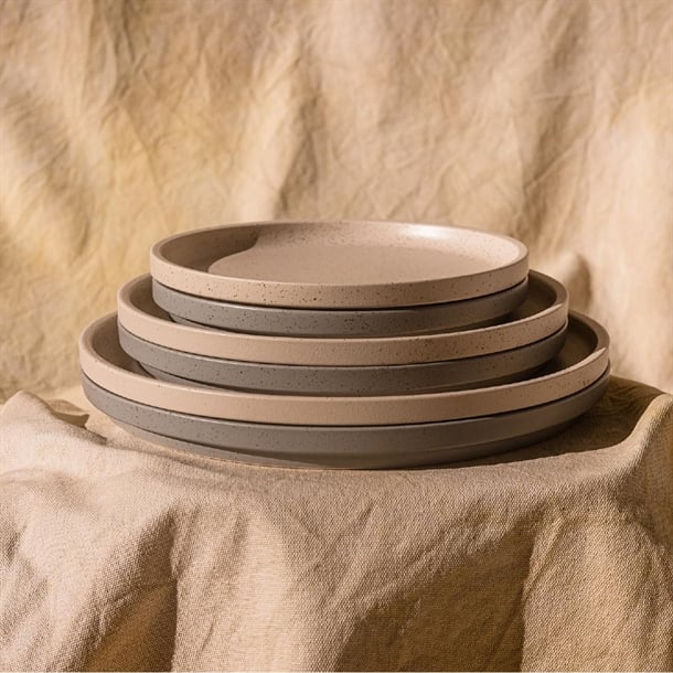 Luzerne Dune Clay Stackable Plate 200mm (6 Pack) Luzerne Dune Clay Stackable Plate 200mm (6 Pack)