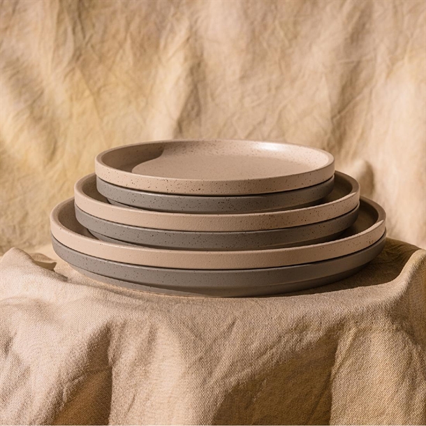 Luzerne Dune Clay Stackable Plate 235mm (3 Pack) Luzerne Dune Clay Stackable Plate 235mm (3 Pack)