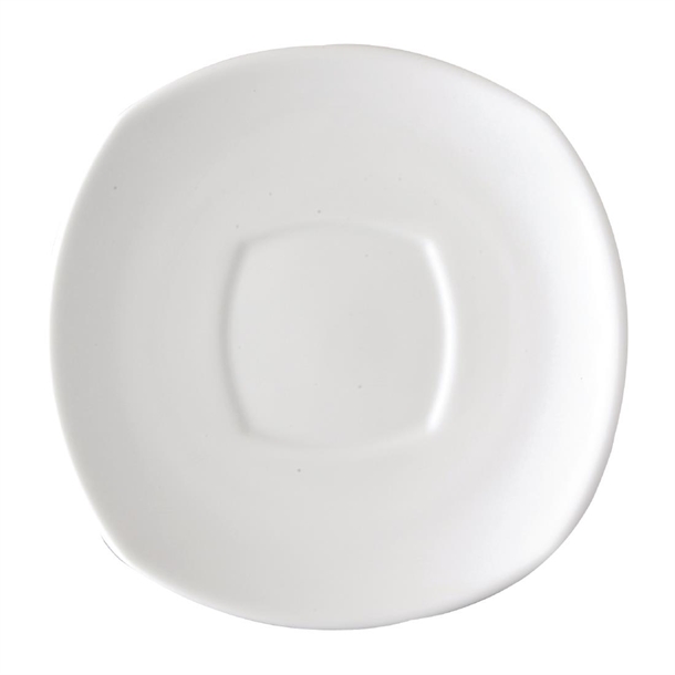 Royal Porcelain Chelsea Square Saucers with Square Well 150mm (48 Pack)