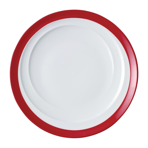 Royal Porcelain Maxadura Resonate Red Band Round Plate Coupe 230mm (12 Pack) Royal Porcelain Maxadura Resonate Red Band Round Plate Coupe 230mm (12 Pack)