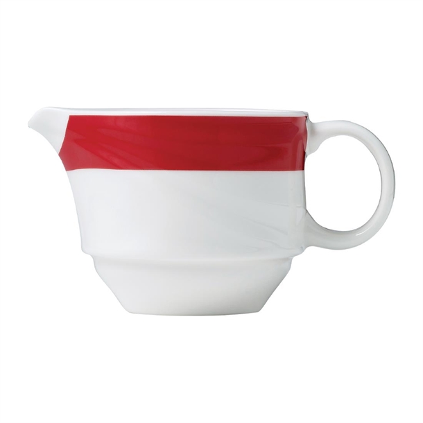 Royal Porcelain Maxadura Resonate Red Band Creamer 125ml (12 Pack)